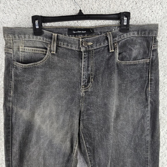 Calvin Klein Skinny Jeans Womens 14 Black Stretch Denim Distressed 38x29 - Picture 10 of 16